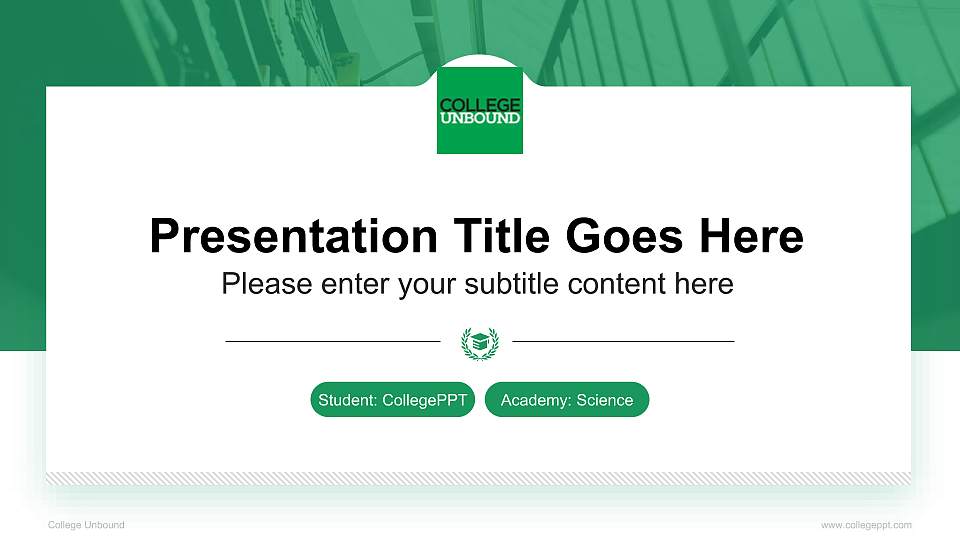College Unbound National Scholarship Defense PPT Template16:9 ratio PPT effect preview image