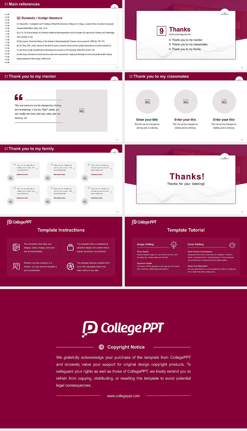 Colorado Mesa University Graduation Thesis Defense PPT Template16:9 ratio PPT effect preview image7