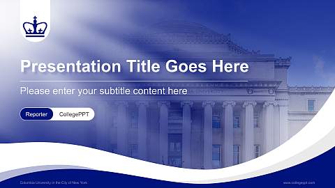 Columbia University in the City of New York Lecture Sharing and Networking Event PPT Template
