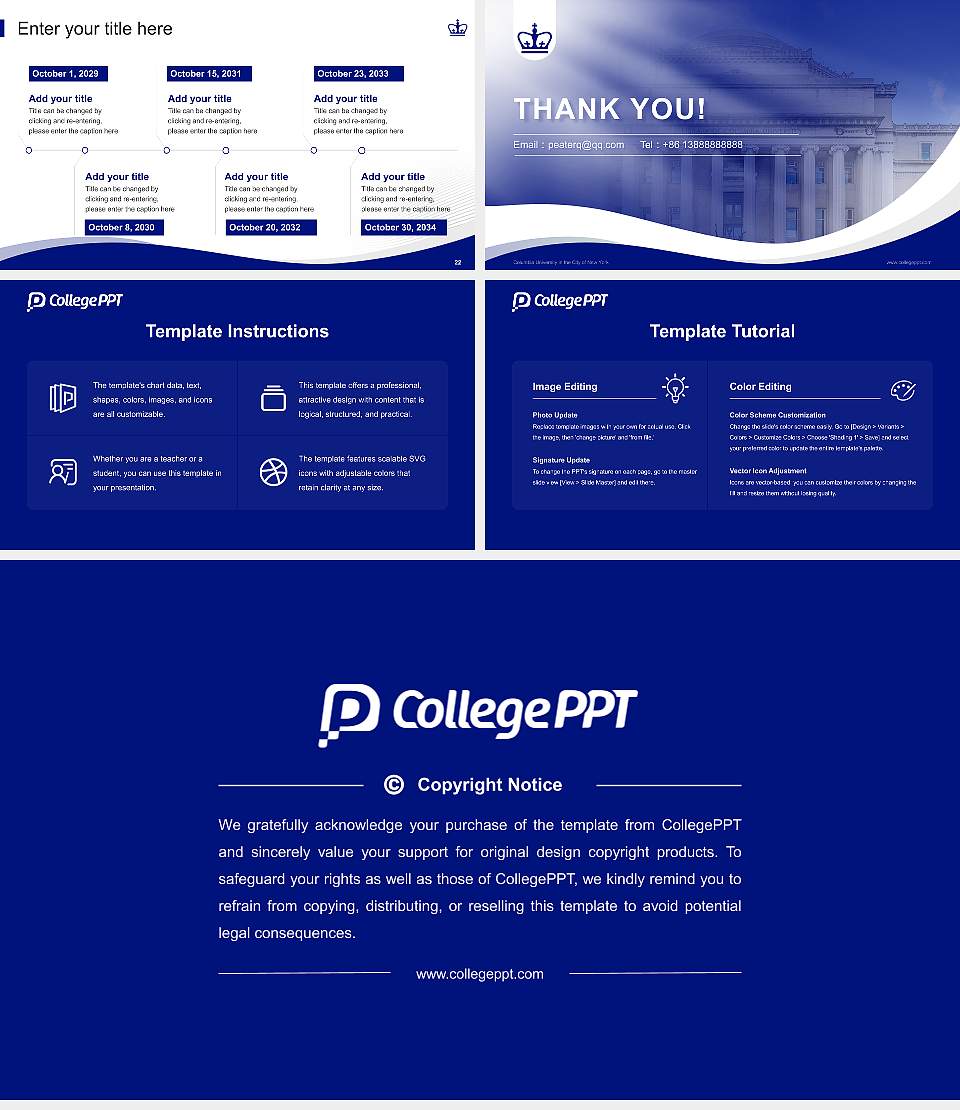Columbia University in the City of New York Lecture Sharing and Networking Event PPT Template16:9 ratio PPT effect preview image4