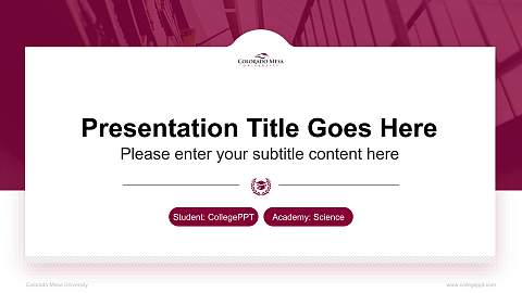 Colorado Mesa University National Scholarship Defense PPT Template