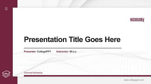 Concord University Thesis Proposal/Graduation Defense PPT Template