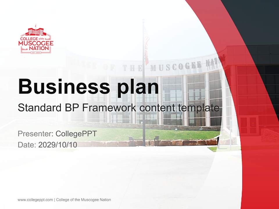 College of the Muscogee Nation Competition/Entrepreneurship Contest PPT Template4:3 ratio PPT effect preview image9