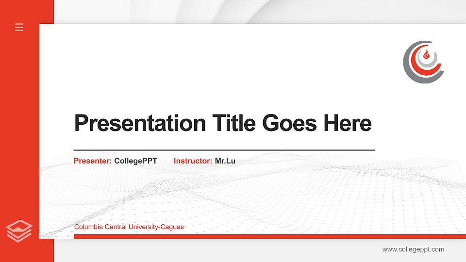 Columbia Central University-Caguas Thesis Proposal/Graduation Defense PPT Template16:9 ratio PPT effect preview image