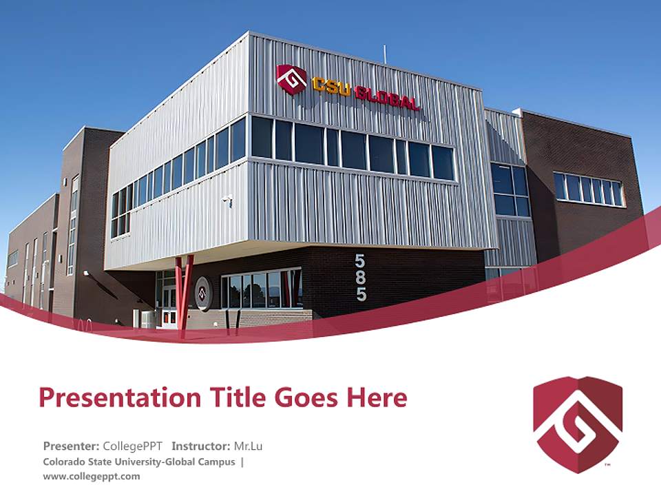 Colorado State University-Global Campus Course/Courseware Creation PPT Template4:3 ratio PPT effect preview image5