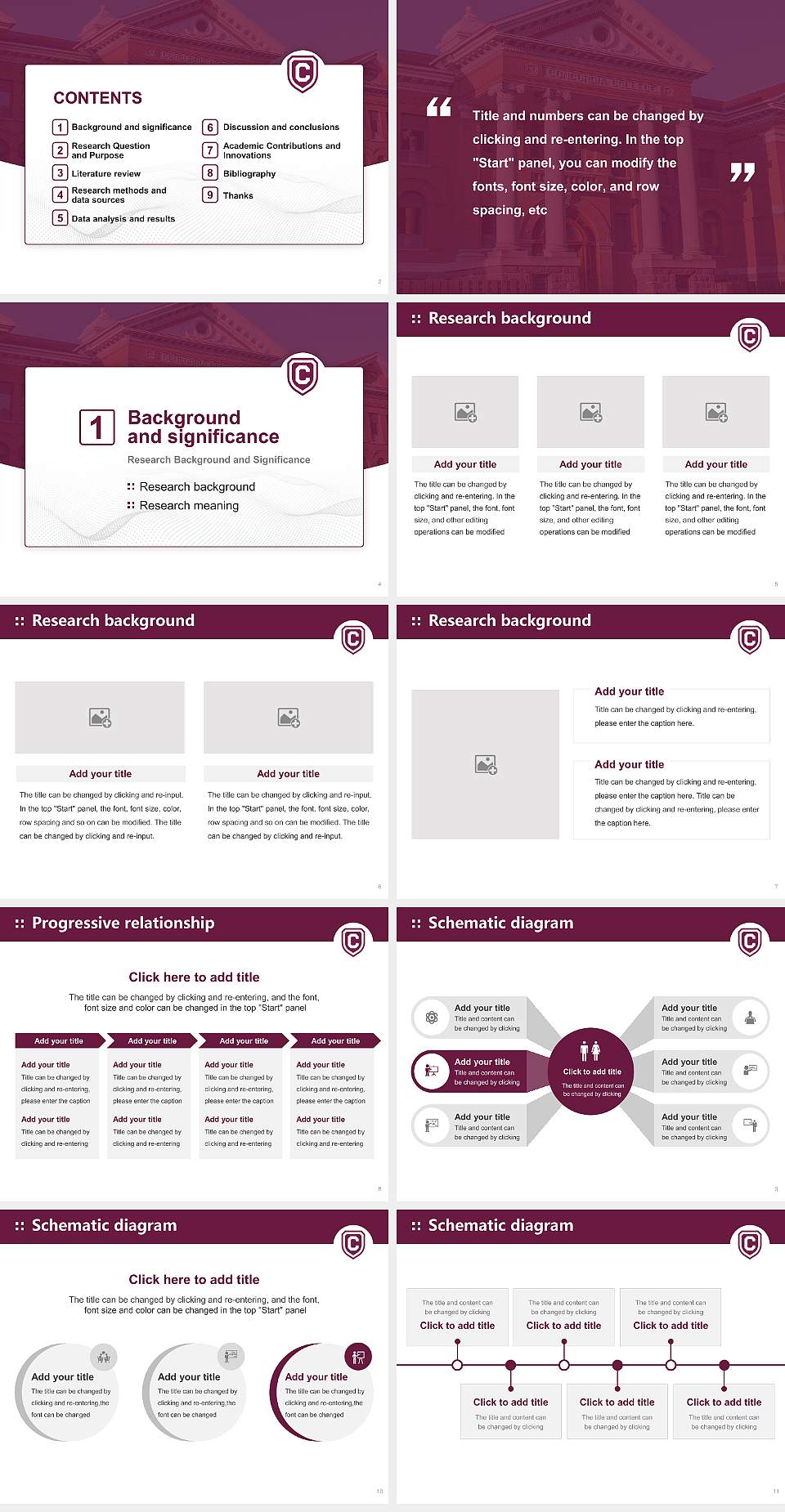Concordia College at Moorhead Graduation Thesis Defense PPT Template4:3 ratio PPT effect preview image2
