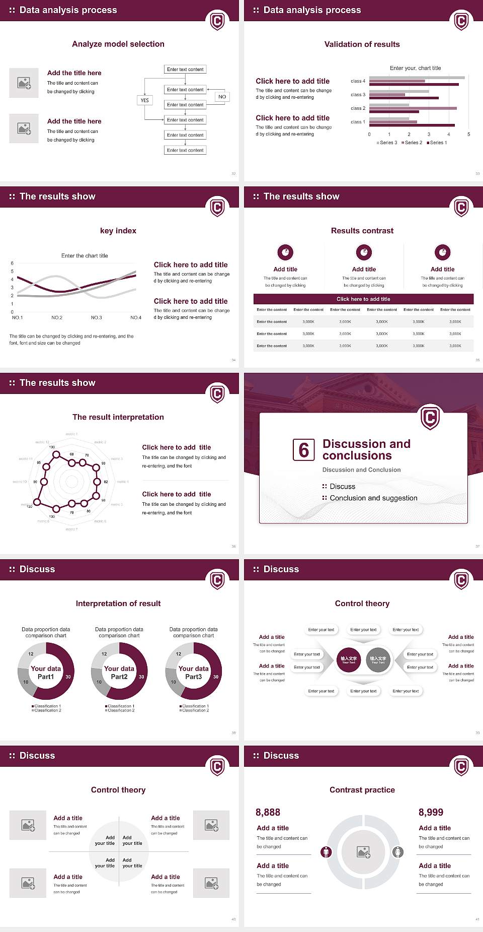 Concordia College at Moorhead Graduation Thesis Defense PPT Template4:3 ratio PPT effect preview image5