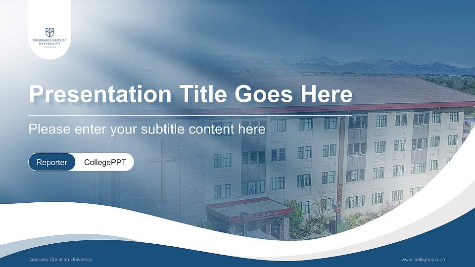 Colorado Christian University Lecture Sharing and Networking Event PPT Template16:9 ratio PPT effect preview image