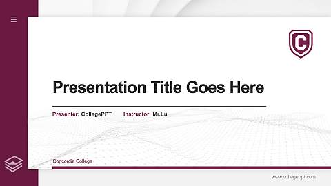 Concordia College Thesis Proposal/Graduation Defense PPT Template