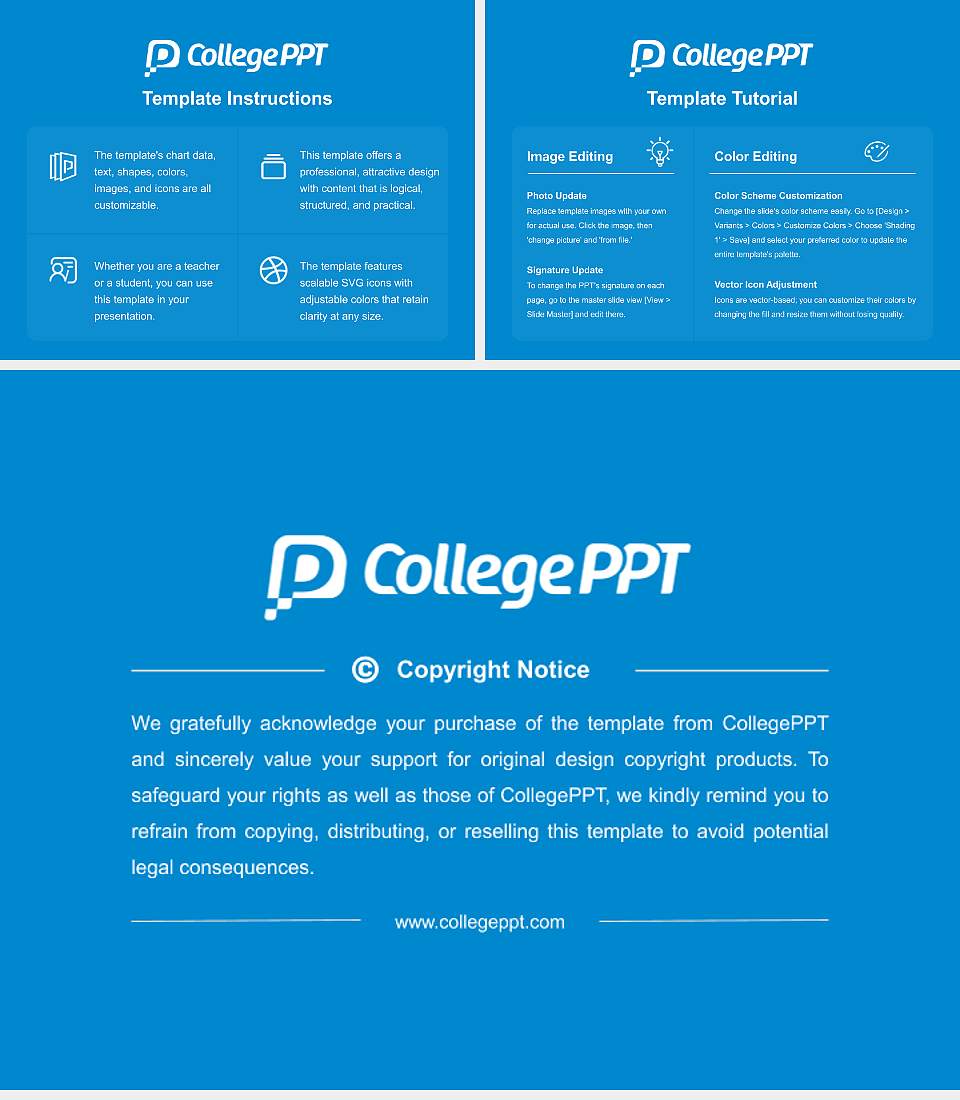 Columbia College Course/Courseware Creation PPT Template4:3 ratio PPT effect preview image5
