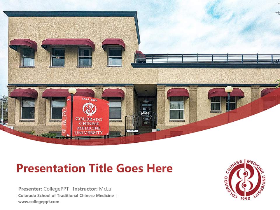 Colorado School of Traditional Chinese Medicine Course/Courseware Creation PPT Template4:3 ratio PPT effect preview image5