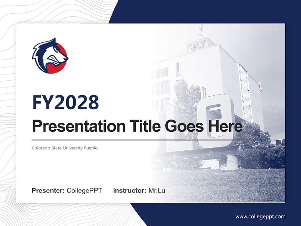 Colorado State University Pueblo Academic Presentation/Research Findings Report PPT Template4:3 ratio PPT effect preview image5