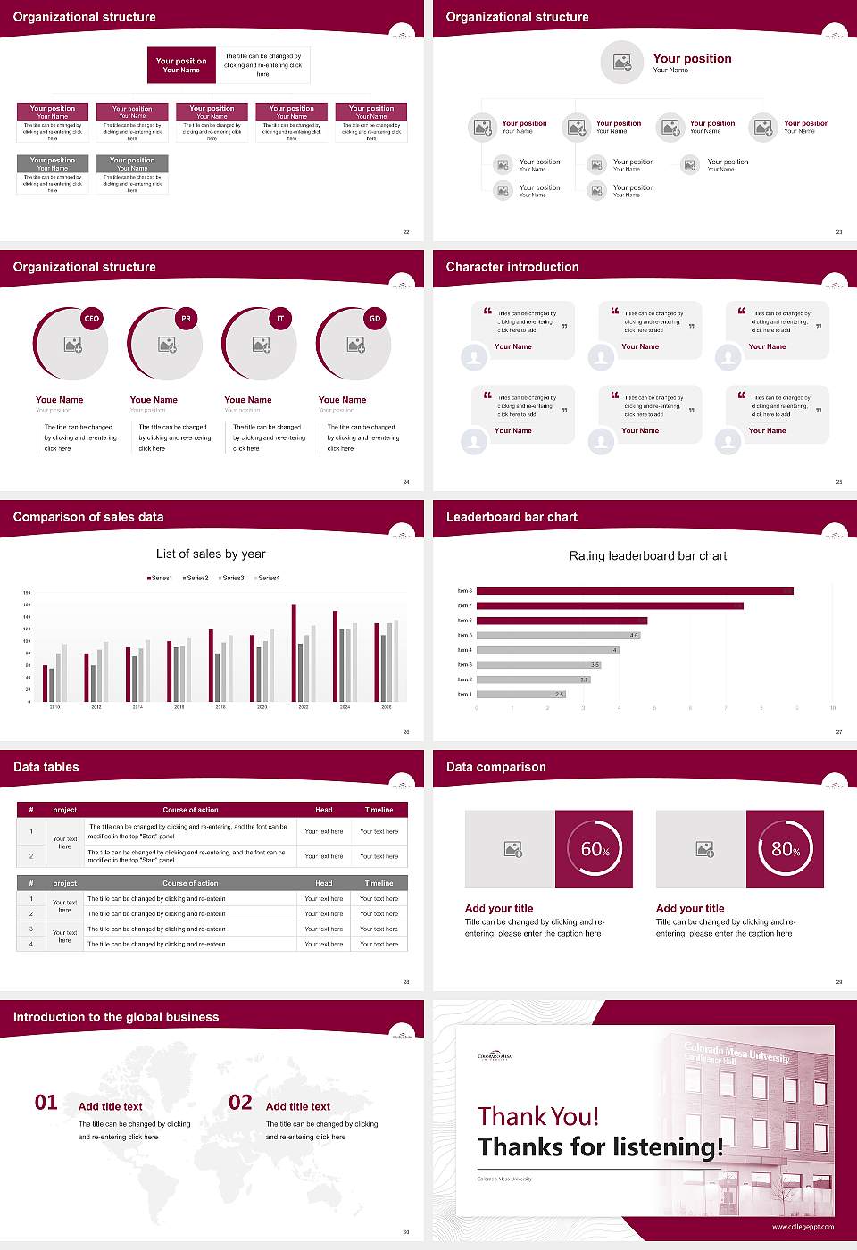 Colorado Mesa University Academic Presentation/Research Findings Report PPT Template16:9 ratio PPT effect preview image4
