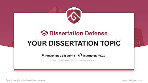 Colorado State University-Global Campus Graduation Thesis Defense PPT Template