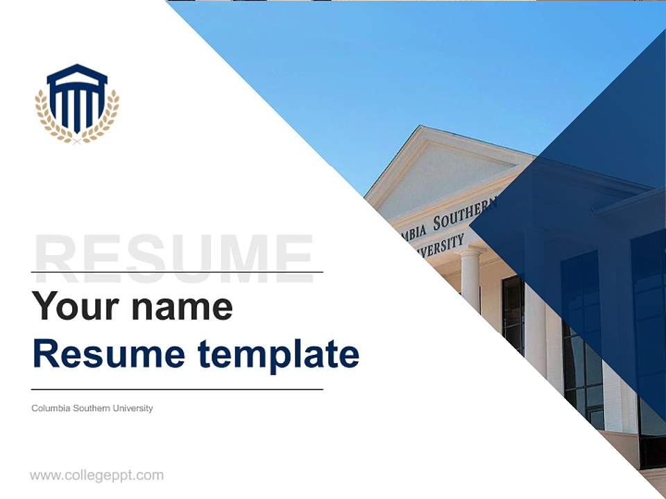 Columbia Southern University Resume PPT Template4:3 ratio PPT effect preview image5