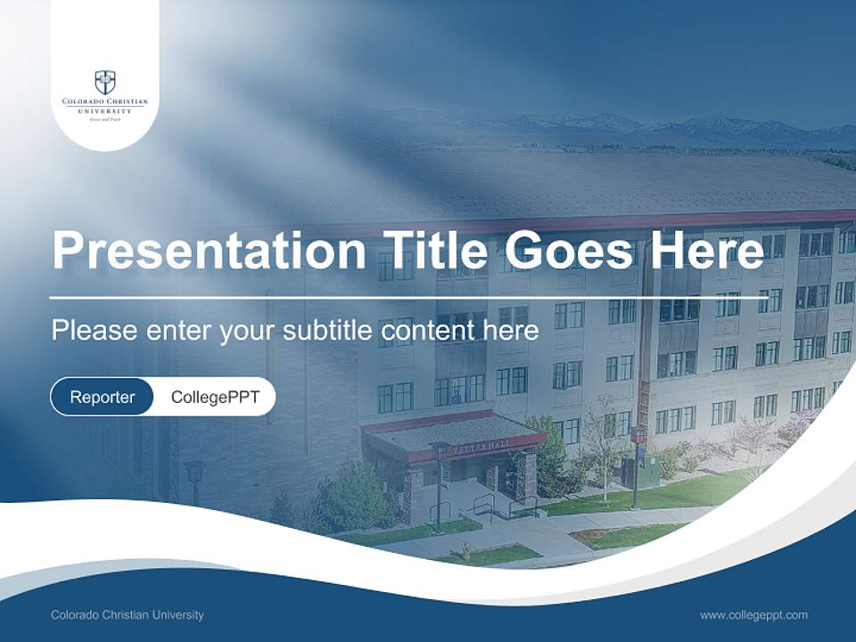 Colorado Christian University Lecture Sharing and Networking Event PPT Template4:3 ratio PPT effect preview image4