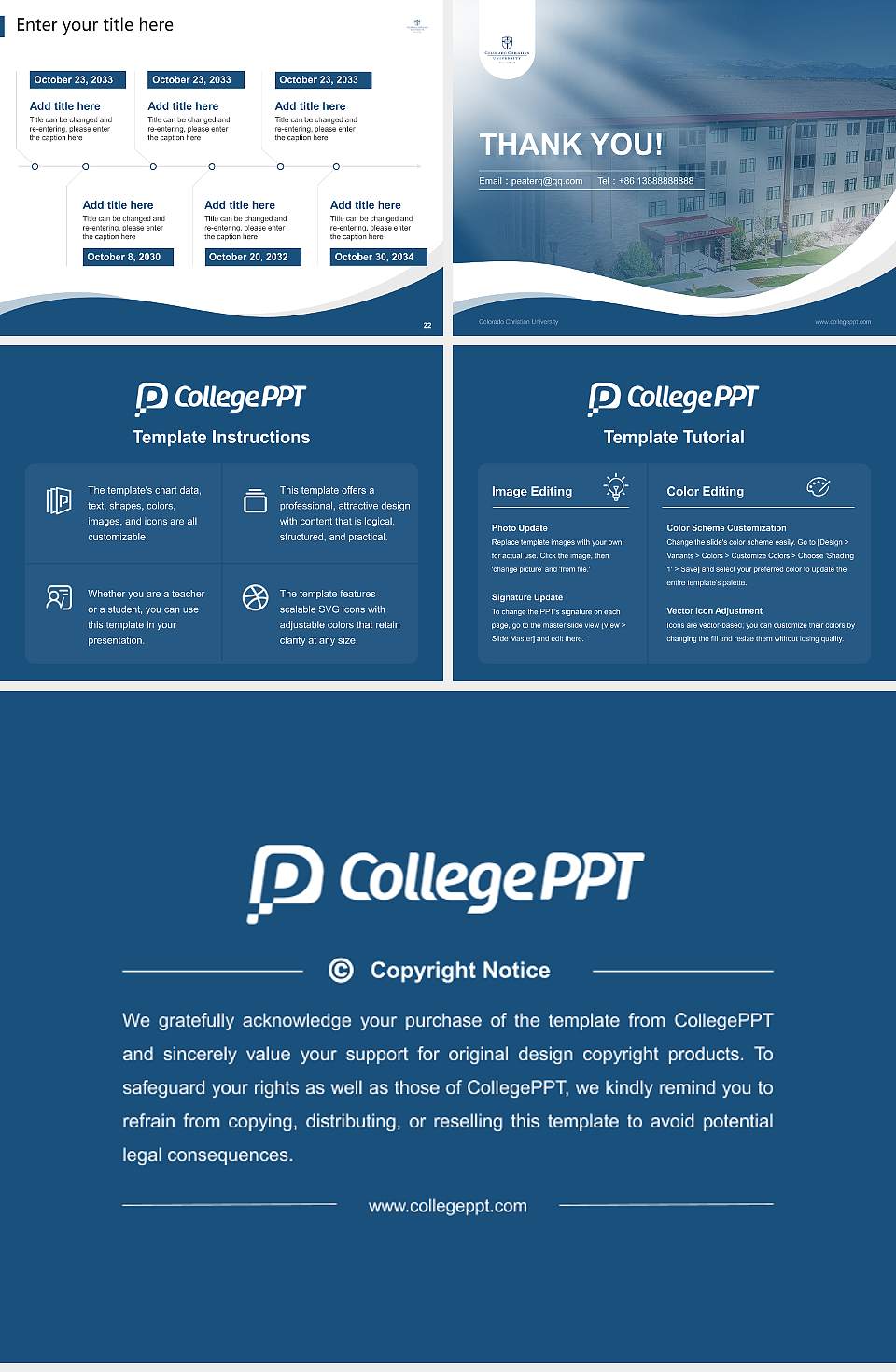 Colorado Christian University Lecture Sharing and Networking Event PPT Template4:3 ratio PPT effect preview image4