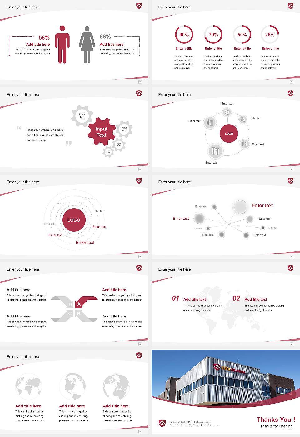 Colorado State University-Global Campus Course/Courseware Creation PPT Template16:9 ratio PPT effect preview image4