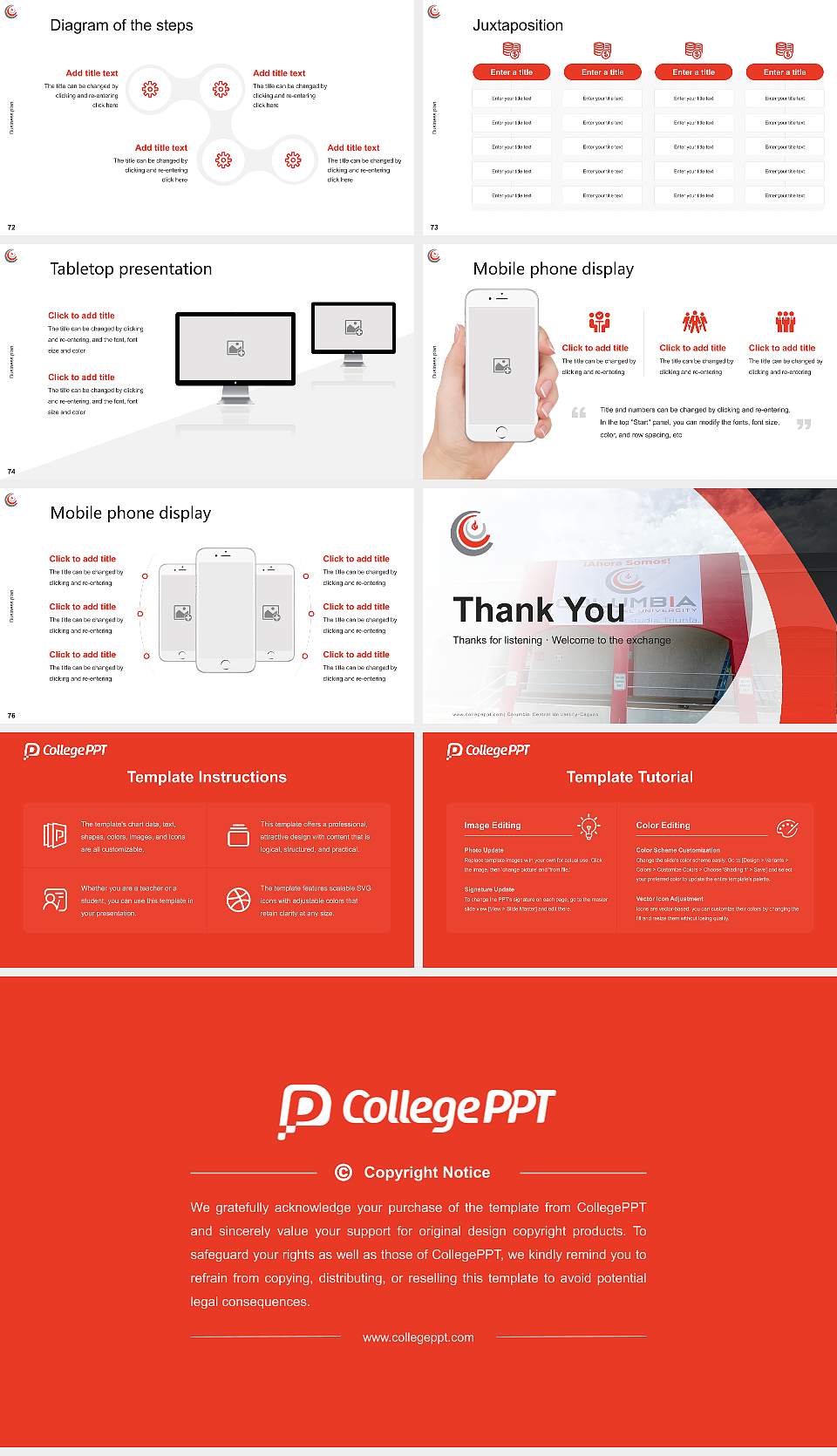 Columbia Central University-Caguas Competition/Entrepreneurship Contest PPT Template16:9 ratio PPT effect preview image9