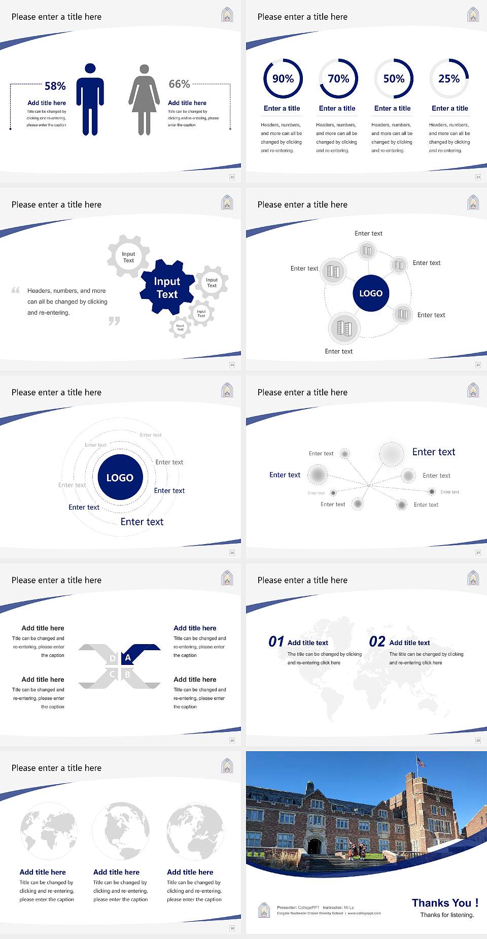 Colgate Rochester Crozer Divinity School Course/Courseware Creation PPT Template4:3 ratio PPT effect preview image4
