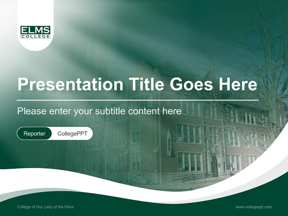 College of Our Lady of the Elms Lecture Sharing and Networking Event PPT Template4:3 ratio PPT effect preview image4