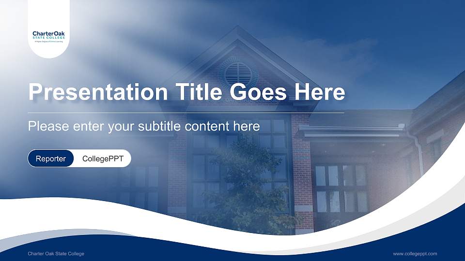 Charter Oak State College Lecture Sharing and Networking Event PPT Template16:9 ratio PPT effect preview image