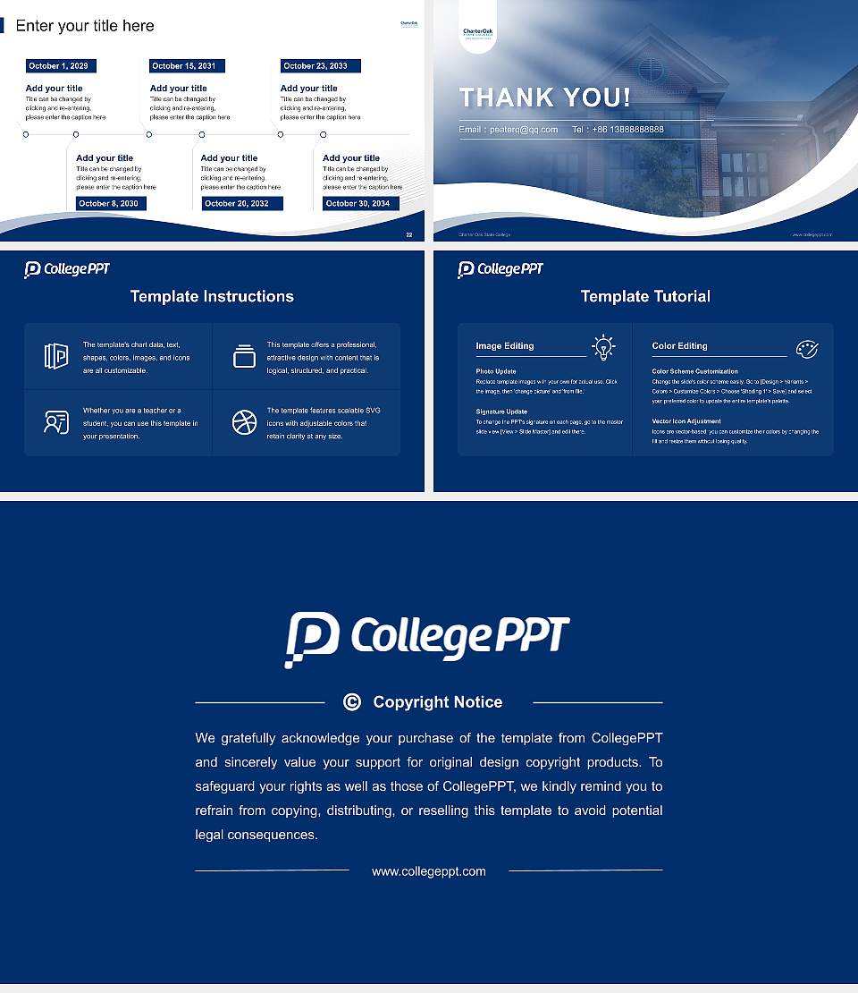Charter Oak State College Lecture Sharing and Networking Event PPT Template16:9 ratio PPT effect preview image4