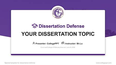 Cincinnati College of Mortuary Science Graduation Thesis Defense PPT Template