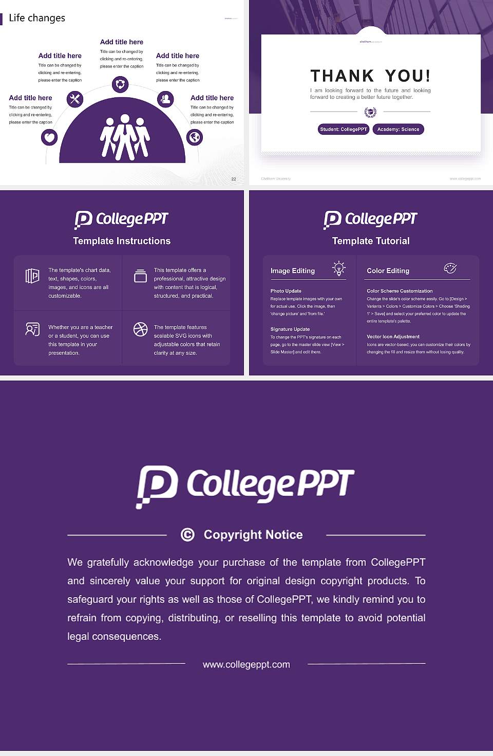 Chatham University National Scholarship Defense PPT Template4:3 ratio PPT effect preview image4