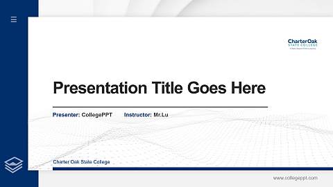 Charter Oak State College Thesis Proposal/Graduation Defense PPT Template