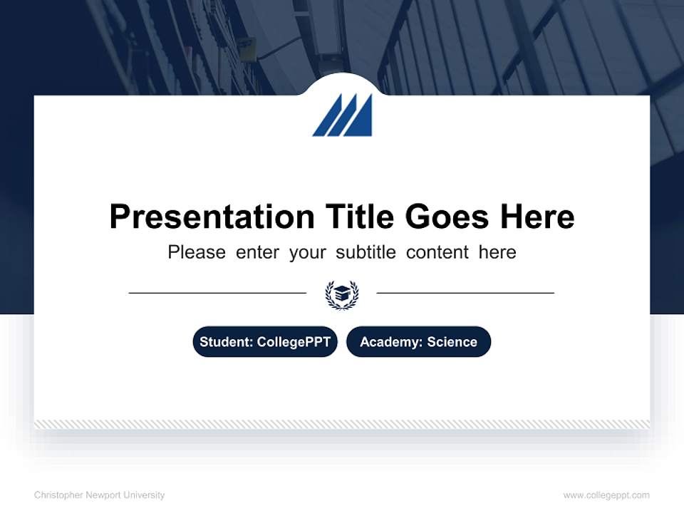 Christopher Newport University National Scholarship Defense PPT Template4:3 ratio PPT effect preview image4