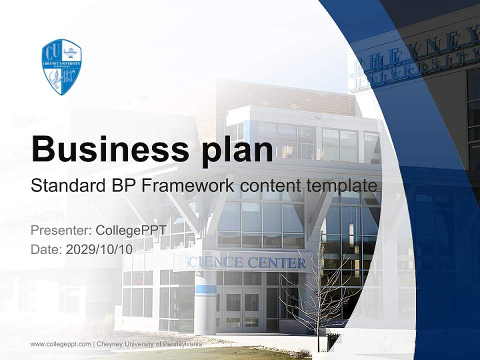 Cheyney University of Pennsylvania Competition/Entrepreneurship Contest PPT Template4:3 ratio PPT effect preview image9