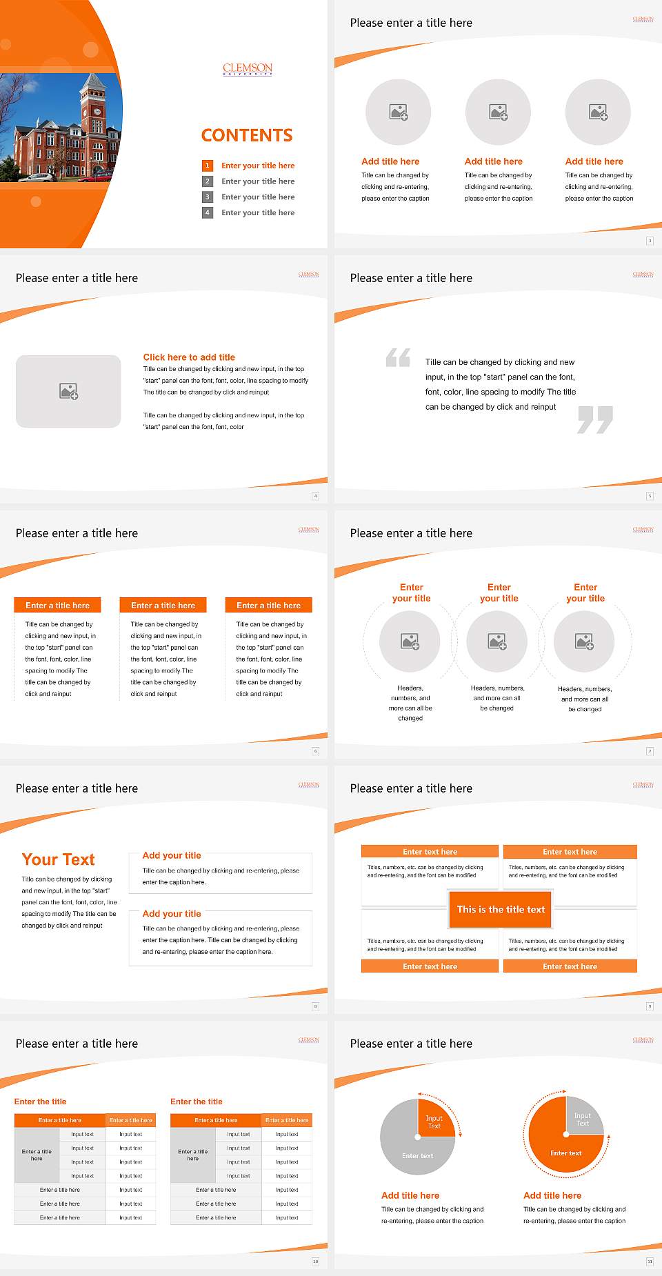 Clemson University Course/Courseware Creation PPT Template4:3 ratio PPT effect preview image2