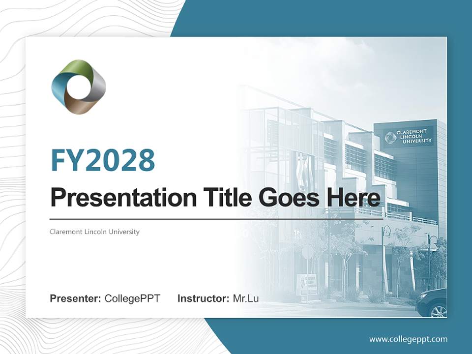Claremont Lincoln University Academic Presentation/Research Findings Report PPT Template4:3 ratio PPT effect preview image5