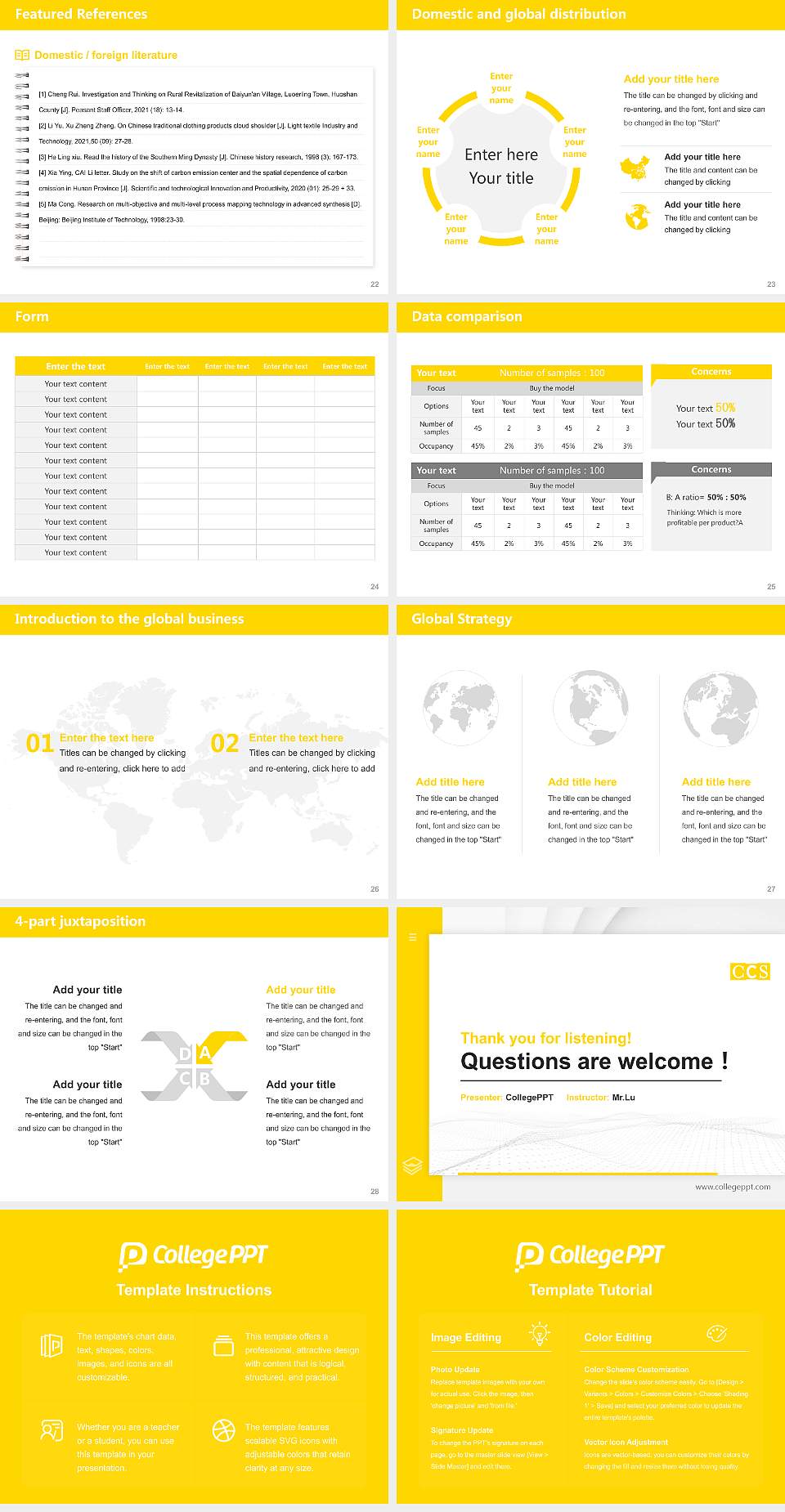 College for Creative Studies Thesis Proposal/Graduation Defense PPT Template4:3 ratio PPT effect preview image4