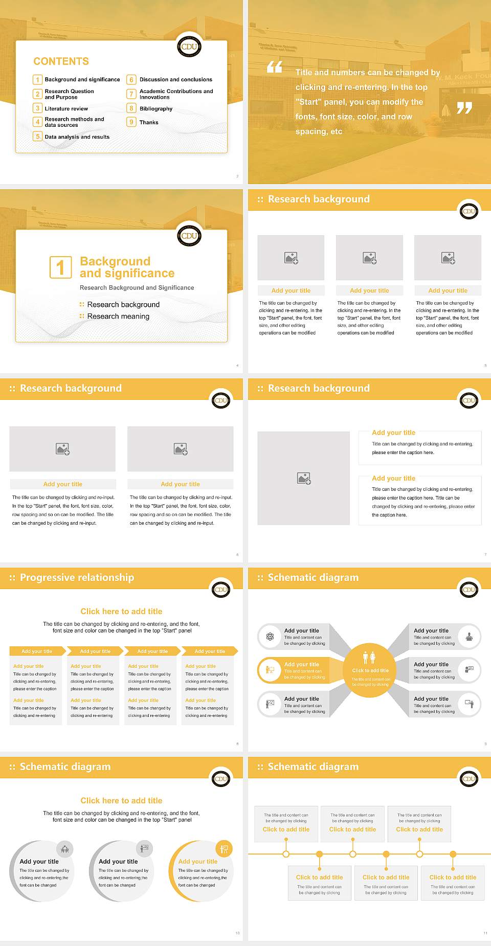 Charles R Drew University of Medicine and Science Graduation Thesis Defense PPT Template4:3 ratio PPT effect preview image2