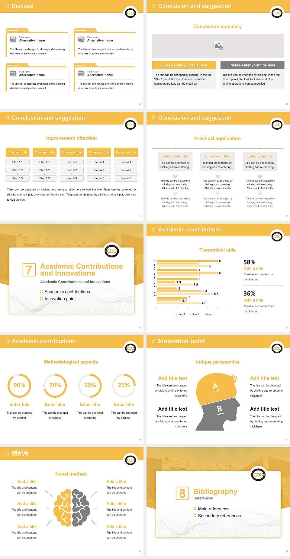 Charles R Drew University of Medicine and Science Graduation Thesis Defense PPT Template4:3 ratio PPT effect preview image6