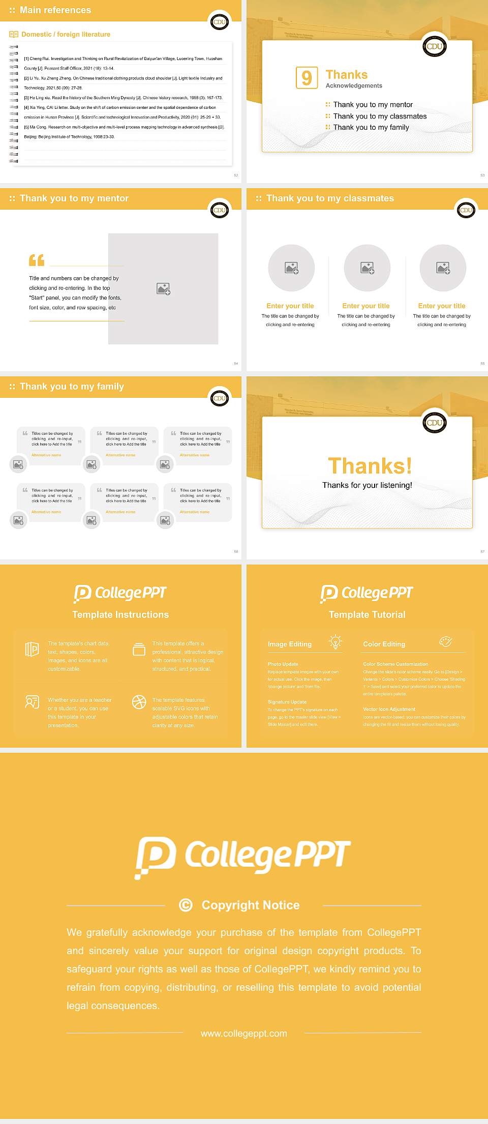 Charles R Drew University of Medicine and Science Graduation Thesis Defense PPT Template4:3 ratio PPT effect preview image7