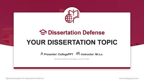 Claremont Mckenna College Graduation Thesis Defense PPT Template