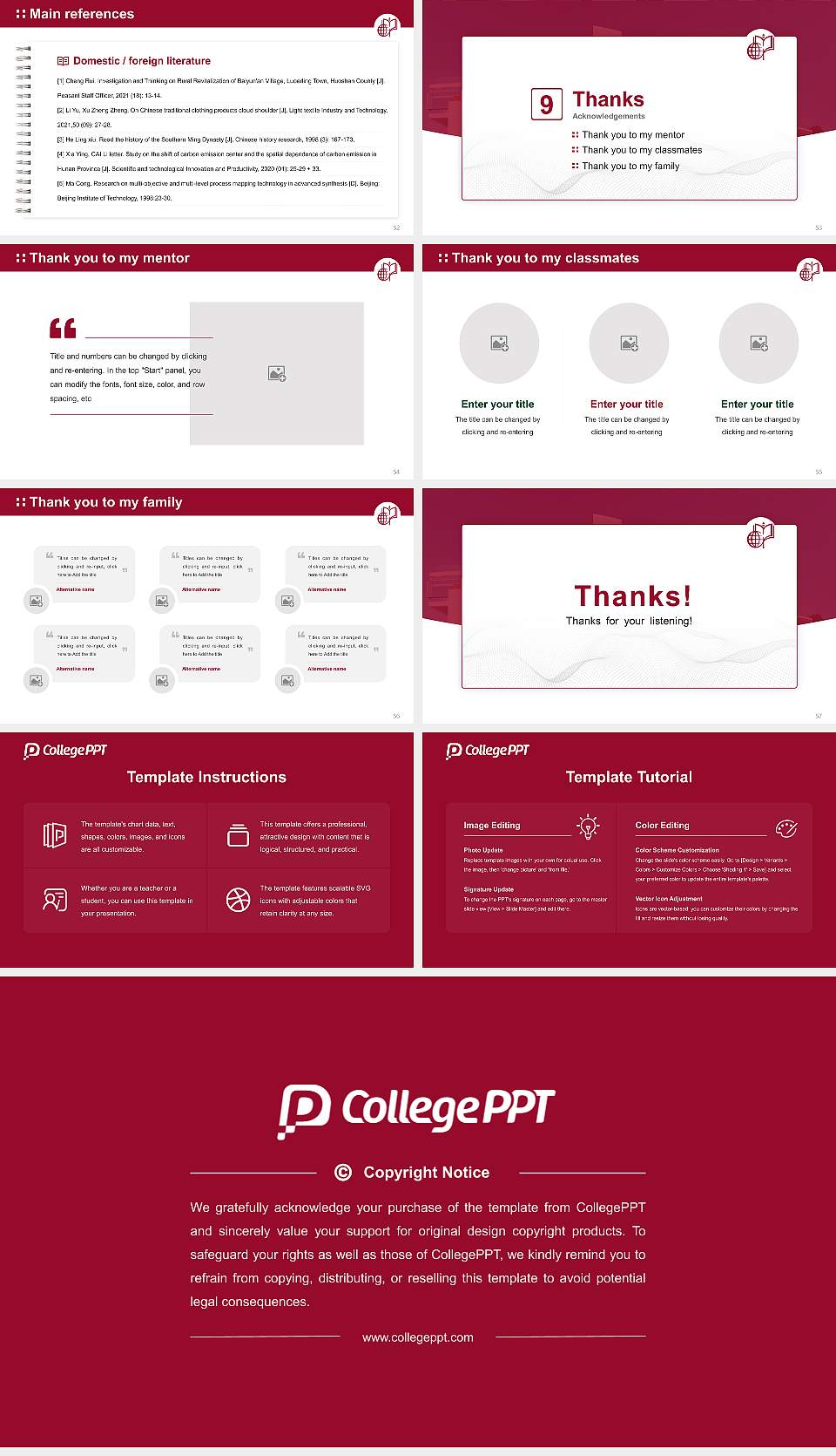 Claremont Mckenna College Graduation Thesis Defense PPT Template16:9 ratio PPT effect preview image7