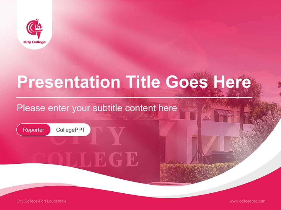 City College-Fort Lauderdale Lecture Sharing and Networking Event PPT Template4:3 ratio PPT effect preview image4