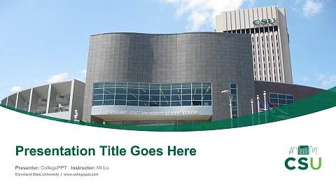 Cleveland State University Course/Courseware Creation PPT Template