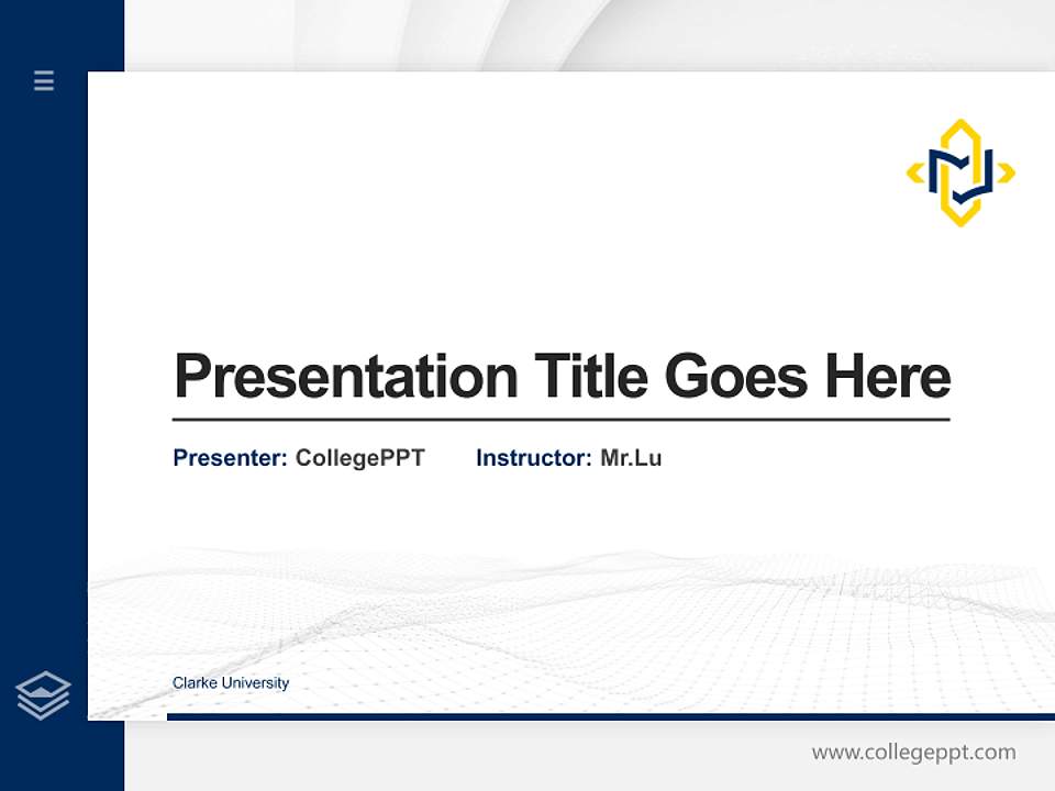 Clarke University Thesis Proposal/Graduation Defense PPT Template4:3 ratio PPT effect preview image5