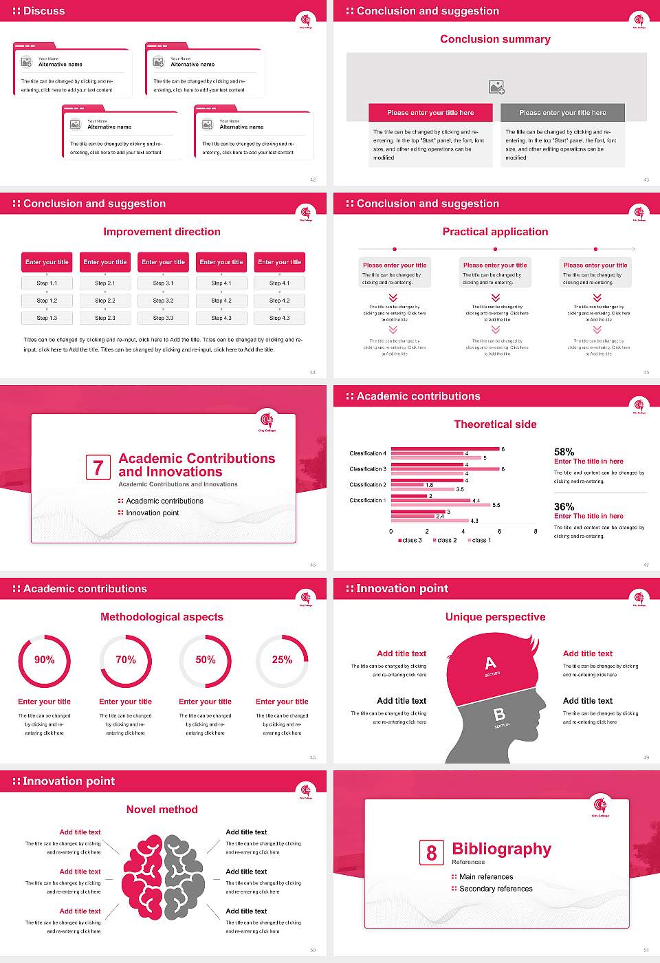 City College-Fort Lauderdale Graduation Thesis Defense PPT Template16:9 ratio PPT effect preview image6