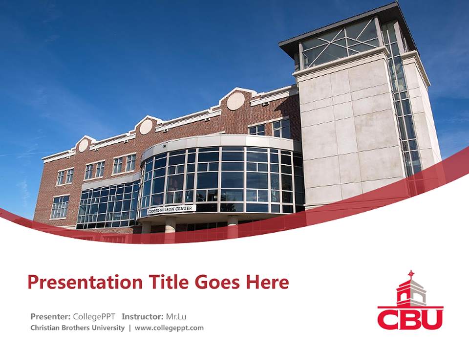 Christian Brothers University Course/Courseware Creation PPT Template4:3 ratio PPT effect preview image5