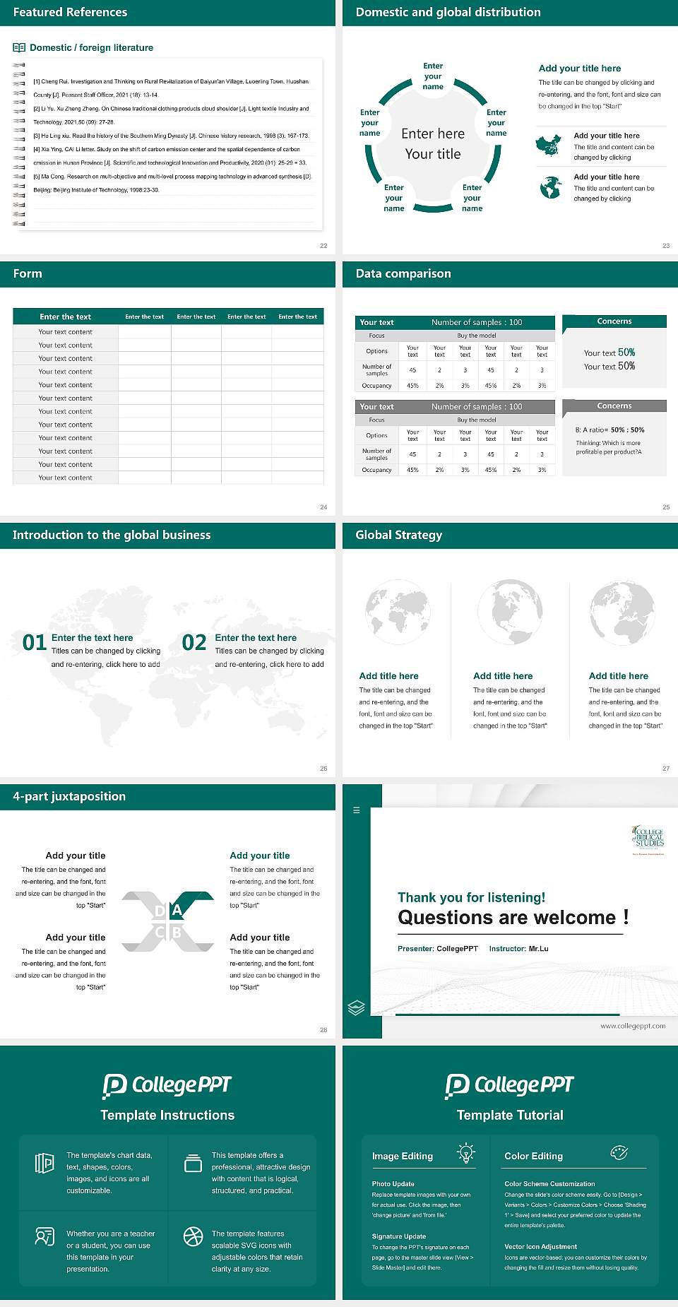 College of Biblical Studies-Houston Thesis Proposal/Graduation Defense PPT Template4:3 ratio PPT effect preview image4