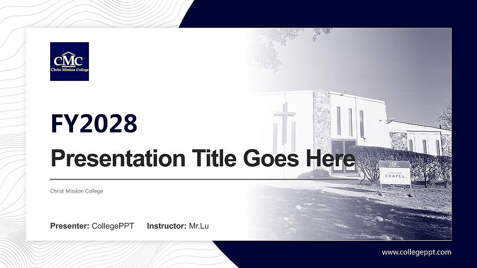 Christ Mission College Academic Presentation/Research Findings Report PPT Template16:9 ratio PPT effect preview image