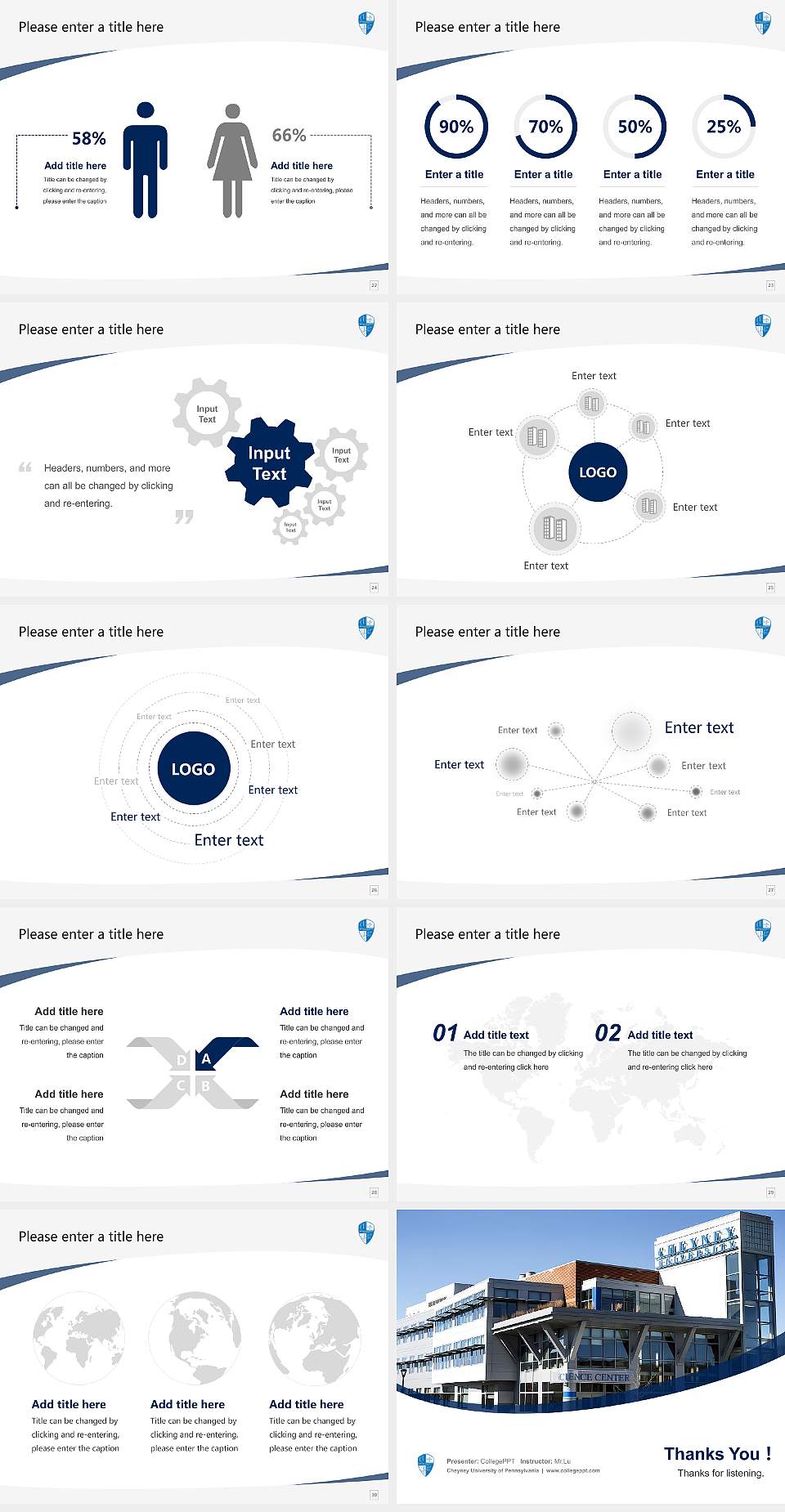 Cheyney University of Pennsylvania Course/Courseware Creation PPT Template4:3 ratio PPT effect preview image4