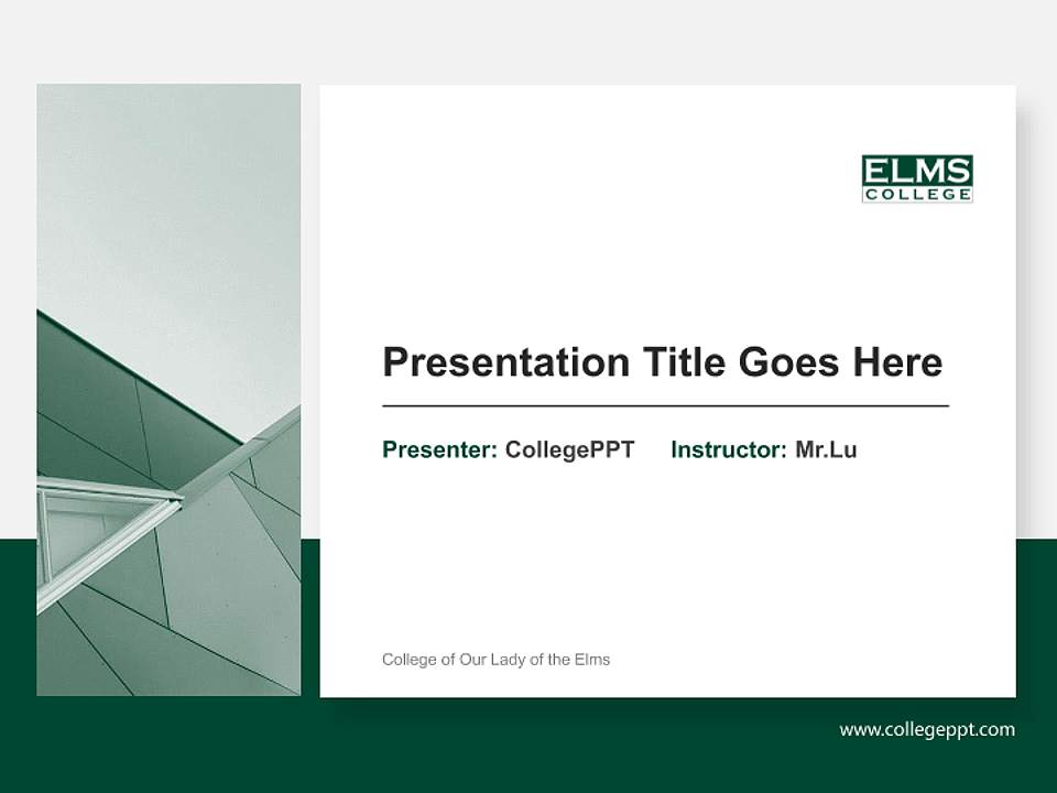 College of Our Lady of the Elms General Purpose PPT Template4:3 ratio PPT effect preview image6