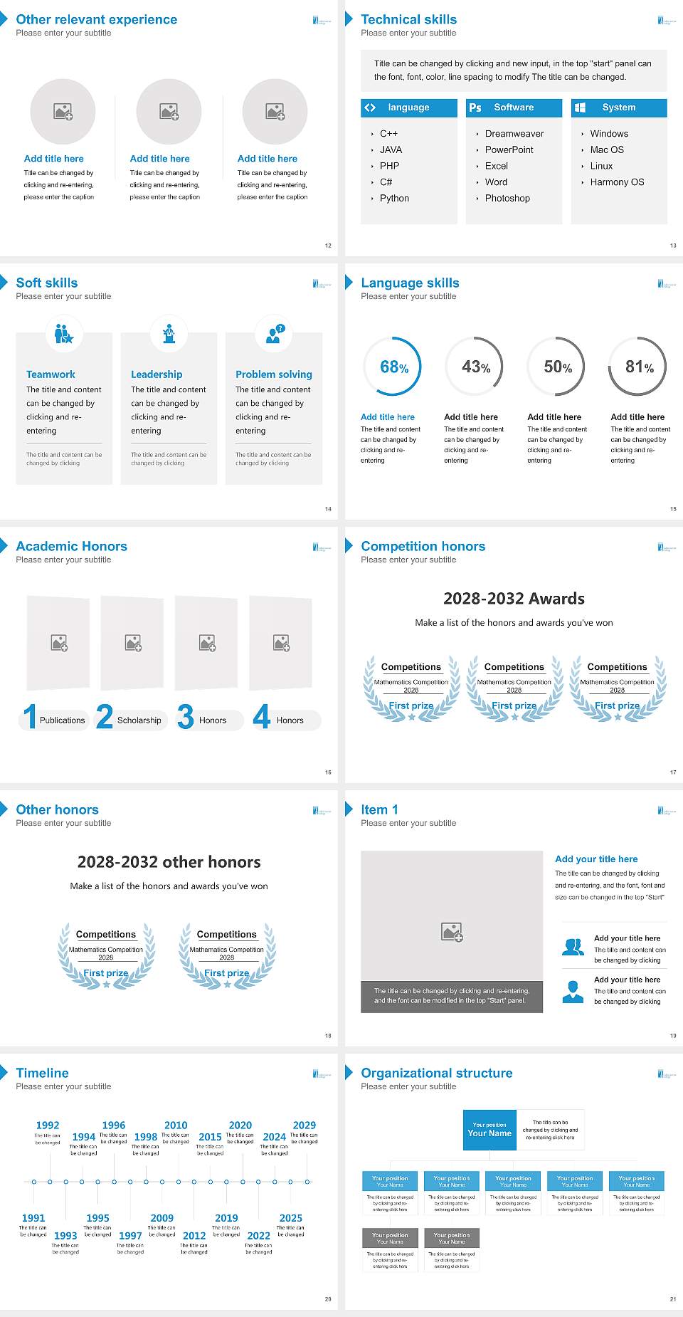 Colby-Sawyer College Resume PPT Template4:3 ratio PPT effect preview image3